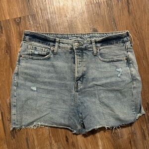 Old Navy Button Fly High Rise OG Straight Jean Shorts